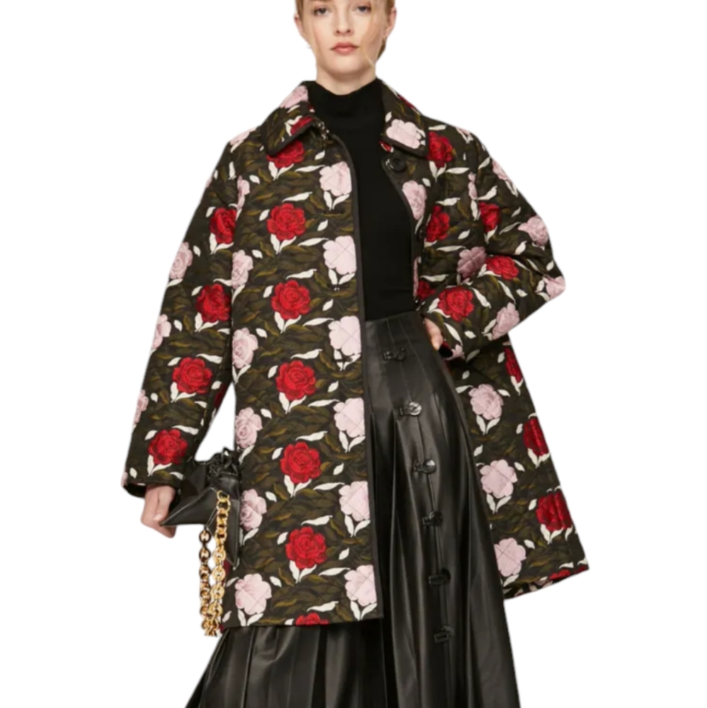 Kate Spade Rose Brocade Floral Coat 🩷❤️